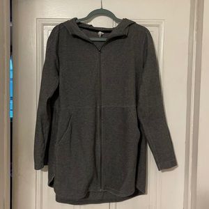 Long gray hoodie